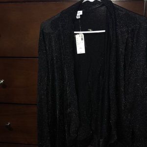 Black sparkle lightweight jacket.